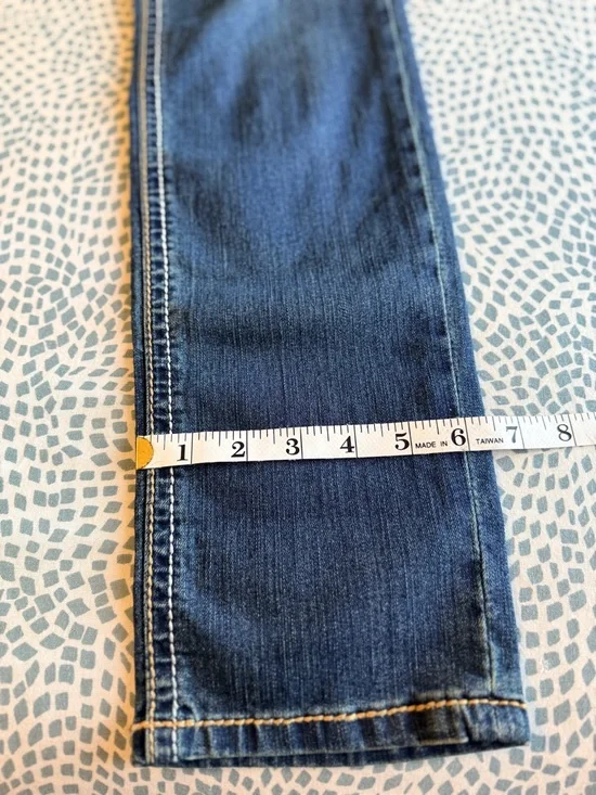 Seven7 | Low Rise Dark Wash Straight Leg Jeans - Picture 9 of 10